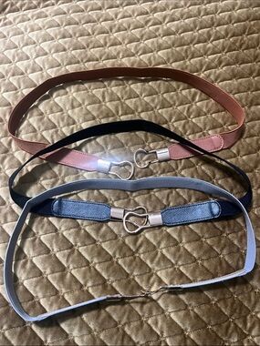 Elastic Waist Belt with Metal Clasp - Gray, Black, Camel